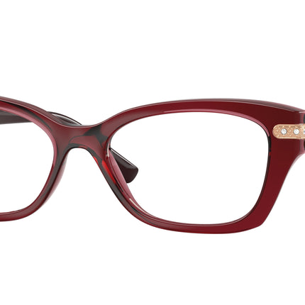Vogue VO5704B Cat Eye Eyeglasses  3286-Transparent Bordeaux 54-140-17 - Color Map Red