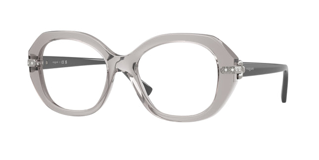 Vogue VO5705B Irregular Eyeglasses  2726-Transparent Grey 52-140-18 - Color Map Grey