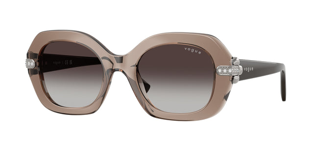 Vogue VO5706SB Irregular Sunglasses  29408G-Transparent Brown 50-140-21 - Color Map Brown
