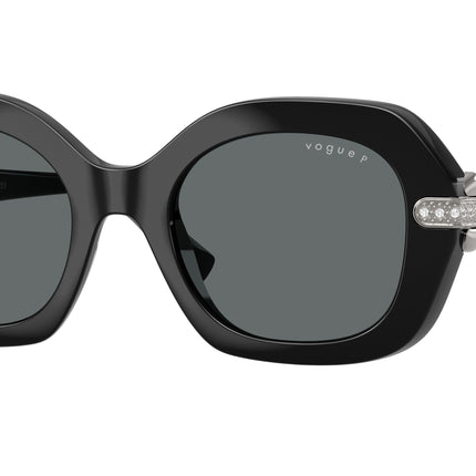 Vogue VO5706SB Irregular Sunglasses  W44/81-Black 50-140-21 - Color Map Black