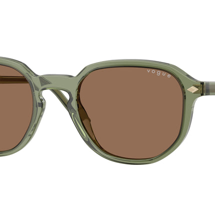 Vogue VO5707S Irregular Sunglasses  318773-Transparent Green 51-145-20 - Color Map Green