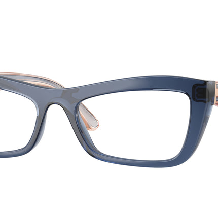 Vogue VO5710 Cat Eye Eyeglasses  3302-Transparent Blue 53-140-18 - Color Map Blue