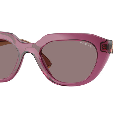 Vogue VO5711S Irregular Sunglasses  32277N-Transparent Purple 51-140-19 - Color Map Violet