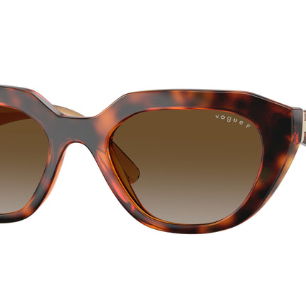 Vogue VO5711S Irregular Sunglasses  W656T5-Dark Havana 51-140-19 - Color Map Brown