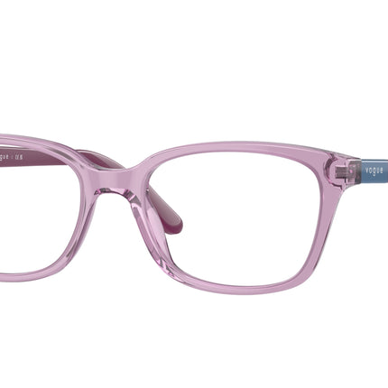 VOGUE JUNIOR OPHTHAL VY2001 Square Eyeglasses  2686-Top Transparent Violet 49-130-16 - Color Map Violet