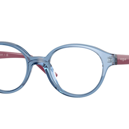 VOGUE JUNIOR OPHTHAL VY2005 Oval Eyeglasses  2743-Transparent Light Blue 43-125-17 - Color Map Blue