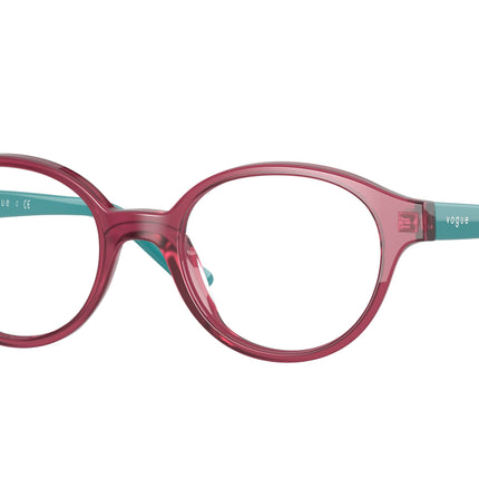 VOGUE JUNIOR OPHTHAL VY2005 Oval Eyeglasses  2831-Transparent Red 43-125-17 - Color Map Red