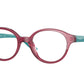 VOGUE JUNIOR OPHTHAL VY2005 Oval Eyeglasses  2831-Transparent Red 43-125-17 - Color Map Red