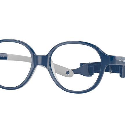 VOGUE JUNIOR OPHTHAL VY2011 Pillow Eyeglasses  2974-Blue On Rubber Cream 40-115-14 - Color Map Blue
