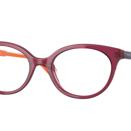 VOGUE JUNIOR OPHTHAL VY2013 Oval Eyeglasses  2831-Transparent Red 47-125-17 - Color Map Red
