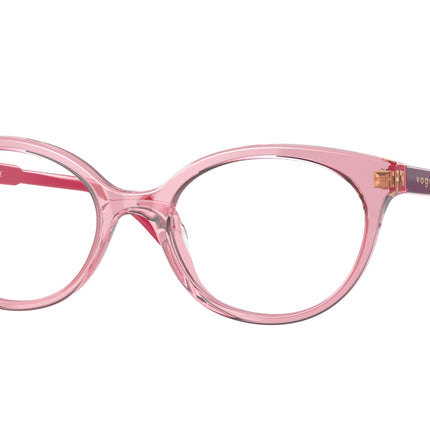 VOGUE JUNIOR OPHTHAL VY2013 Oval Eyeglasses  2836-Transparent Pink 47-125-17 - Color Map Pink