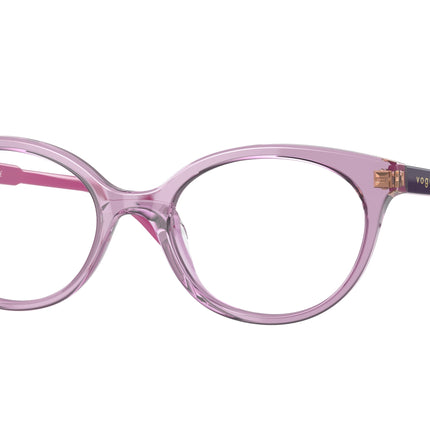 VOGUE JUNIOR OPHTHAL VY2013 Oval Eyeglasses  2866-Transparent Violet 47-125-17 - Color Map Violet