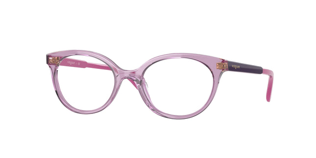 VOGUE JUNIOR OPHTHAL VY2013 Oval Eyeglasses  2866-Transparent Violet 47-125-17 - Color Map Violet