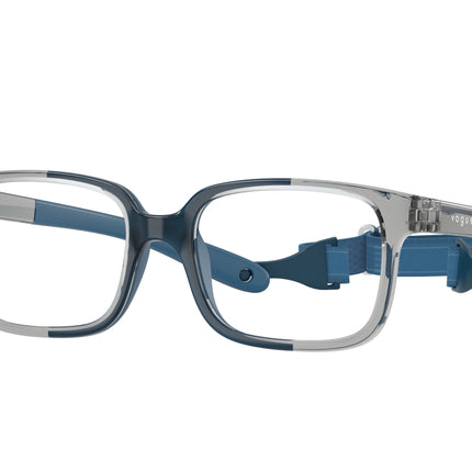 VOGUE JUNIOR OPHTHAL VY2016 Pillow Eyeglasses  2283-Transparent Grey/Blue Rubber 42-115-14 - Color Map Grey