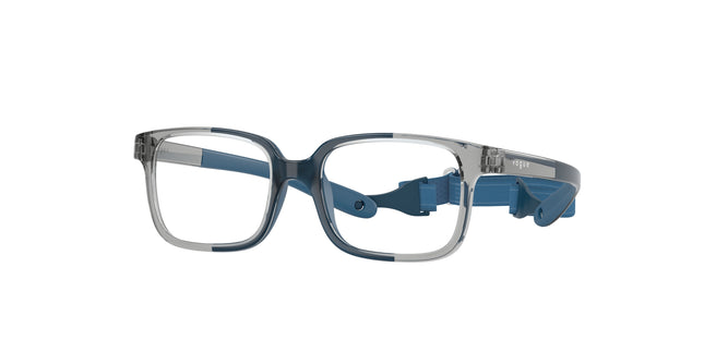 VOGUE JUNIOR OPHTHAL VY2016 Pillow Eyeglasses  2283-Transparent Grey/Blue Rubber 42-115-14 - Color Map Grey