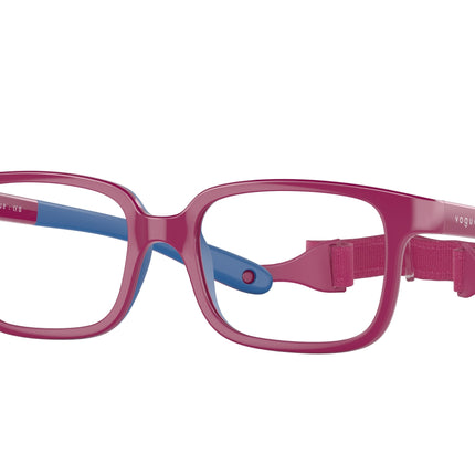 VOGUE JUNIOR OPHTHAL VY2016 Pillow Eyeglasses  2568-Pink On Azure Rubber 42-115-14 - Color Map Pink