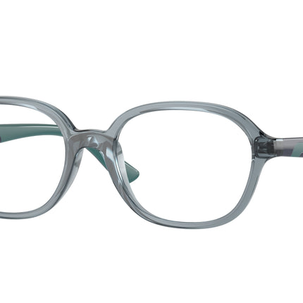 VOGUE JUNIOR OPHTHAL VY2018 Oval Eyeglasses  2966-Transparent Light Blue 47-125-16 - Color Map Blue
