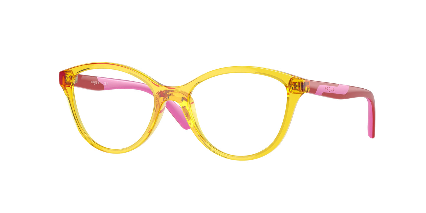 VOGUE JUNIOR OPHTHAL VY2019 Pillow Eyeglasses  3063-Transparent Yellow 48-125-16 - Color Map Yellow