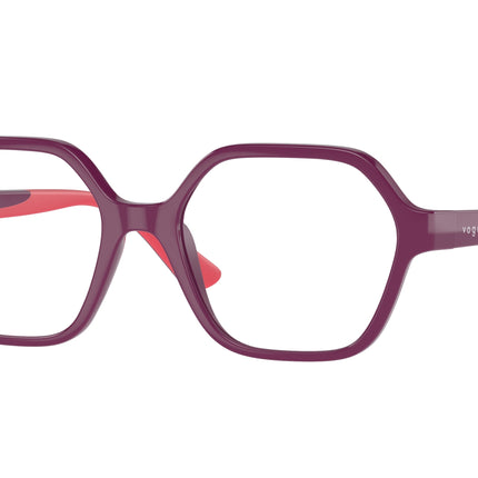 VOGUE JUNIOR OPHTHAL VY2022 Irregular Eyeglasses  3104-Full Cherry 47-125-16 - Color Map Red