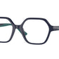 VOGUE JUNIOR OPHTHAL VY2022 Irregular Eyeglasses  3105-Full Dark Blue 47-125-16 - Color Map Blue