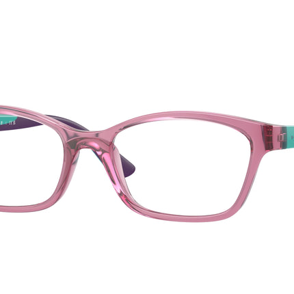 VOGUE JUNIOR OPHTHAL VY2024 Cat Eye Eyeglasses  2613-Transparent Dark Pink 49-125-16 - Color Map Pink