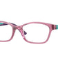 VOGUE JUNIOR OPHTHAL VY2024 Cat Eye Eyeglasses  2613-Transparent Dark Pink 49-125-16 - Color Map Pink