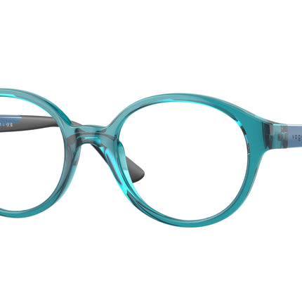 VOGUE JUNIOR OPHTHAL VY2025 Oval Eyeglasses  3068-Transparent Blue 45-125-17 - Color Map Blue