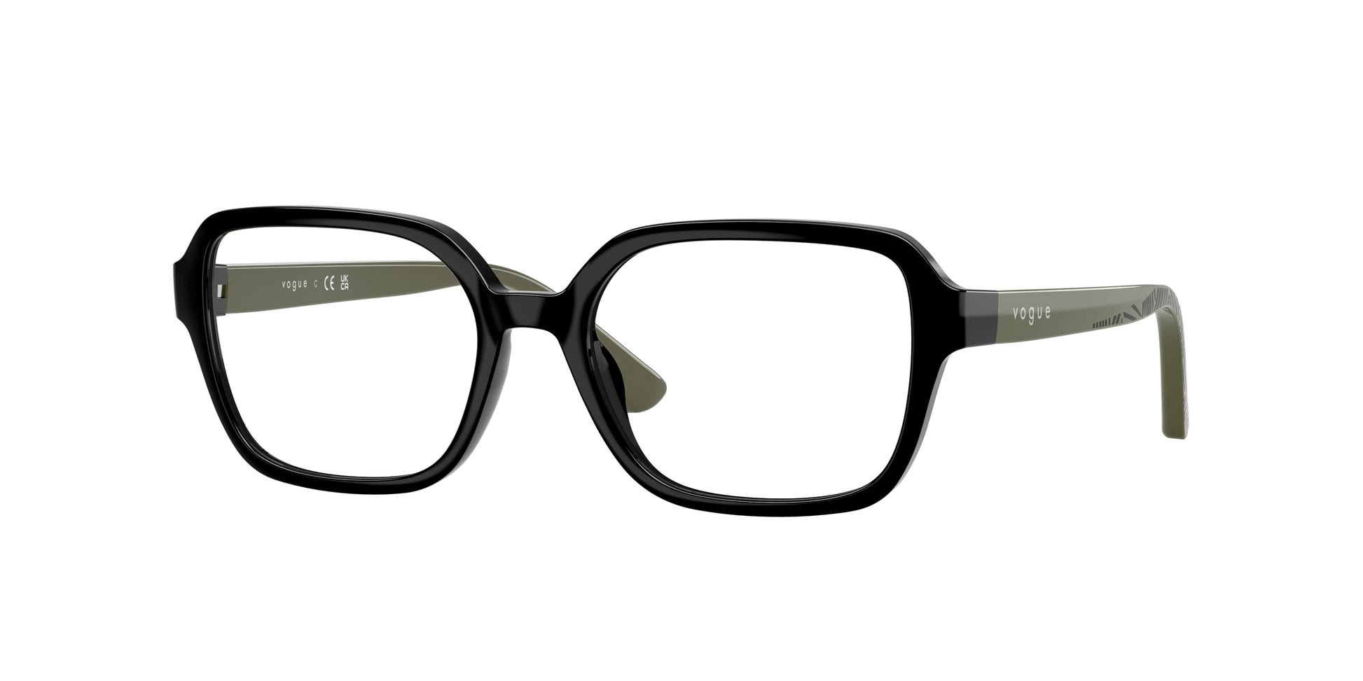 VOGUE JUNIOR OPHTHAL VY2032 Irregular Eyeglasses  W44-Black 49-130-16 - Color Map Black