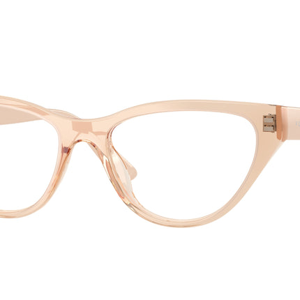 VOGUE JUNIOR OPHTHAL VY2035 Cat Eye Eyeglasses  3052-Transparent Peach 51-135-16 - Color Map Pink