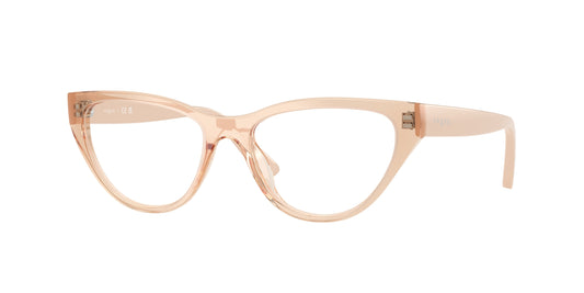VOGUE JUNIOR OPHTHAL VY2035 Cat Eye Eyeglasses  3052-Transparent Peach 51-135-16 - Color Map Pink