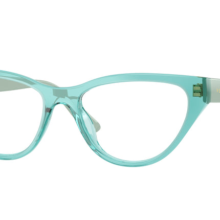 VOGUE JUNIOR OPHTHAL VY2035 Cat Eye Eyeglasses  3192-Transparent Torquoise 51-135-16 - Color Map Blue