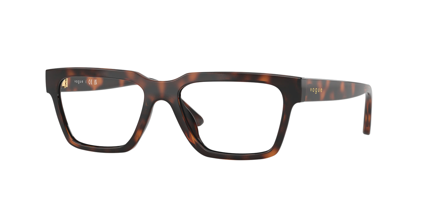 VOGUE JUNIOR OPHTHAL VY2040 Rectangle Eyeglasses  2718-Total Dark Havana 49-135-16 - Color Map Brown
