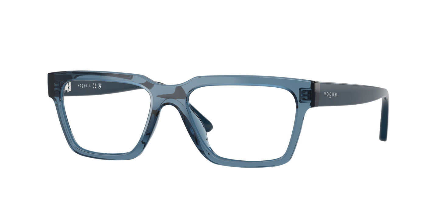 VOGUE JUNIOR OPHTHAL VY2040 Rectangle Eyeglasses  2764-Transparent Blue 49-135-16 - Color Map Blue