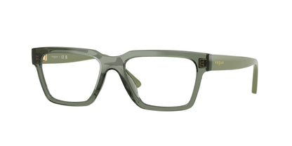 VOGUE JUNIOR OPHTHAL VY2040 Rectangle Eyeglasses  3086-Transparent Mallard Green 49-135-16 - Color Map Green