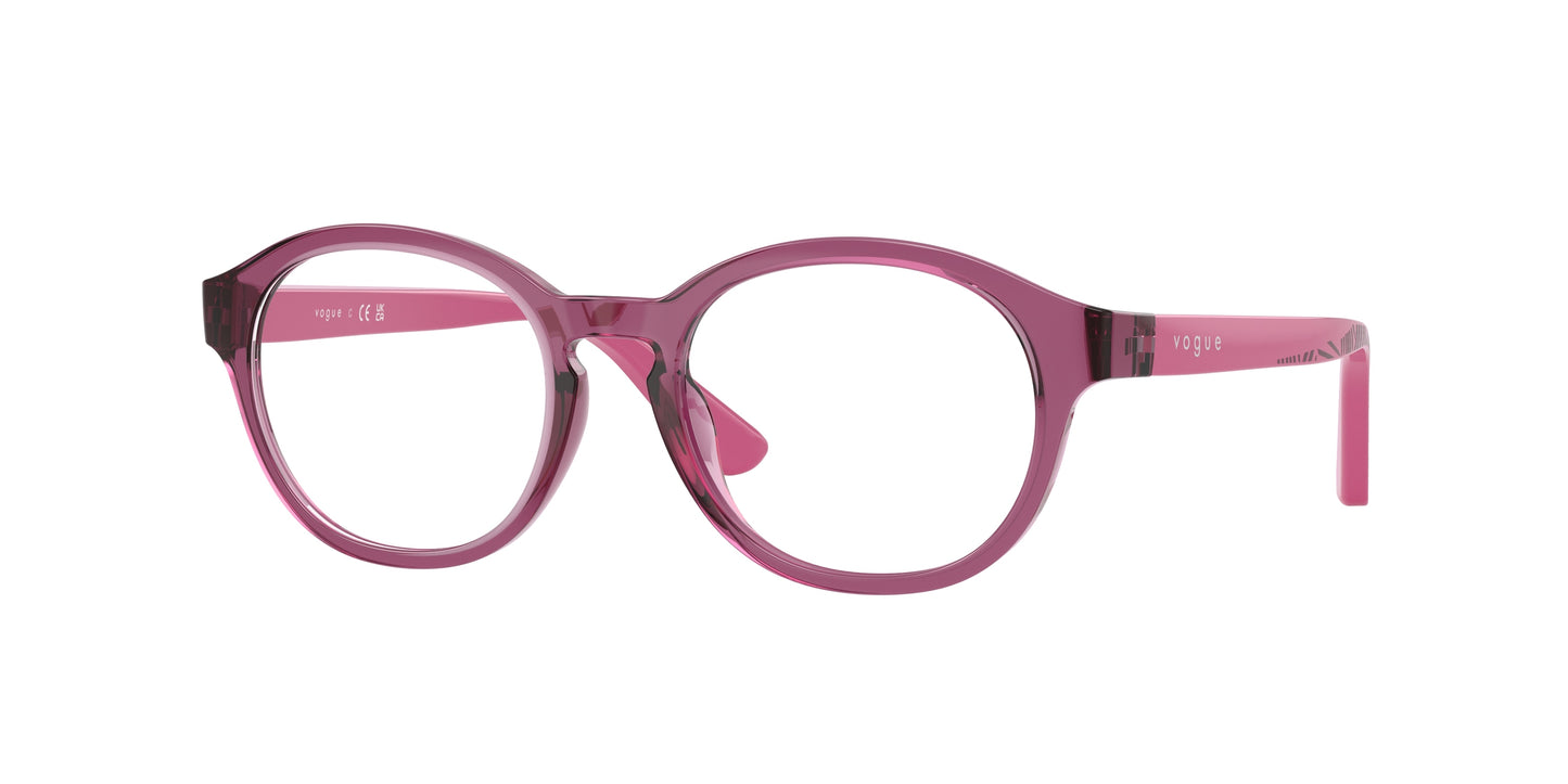 VOGUE JUNIOR OPHTHAL VY2041 Phantos Eyeglasses  3266-Transparent Purple 45-130-17 - Color Map Violet