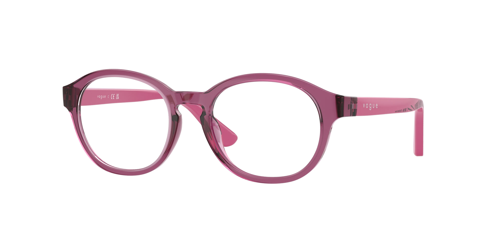 VOGUE JUNIOR OPHTHAL VY2041 Phantos Eyeglasses  3266-Transparent Purple 45-130-17 - Color Map Violet
