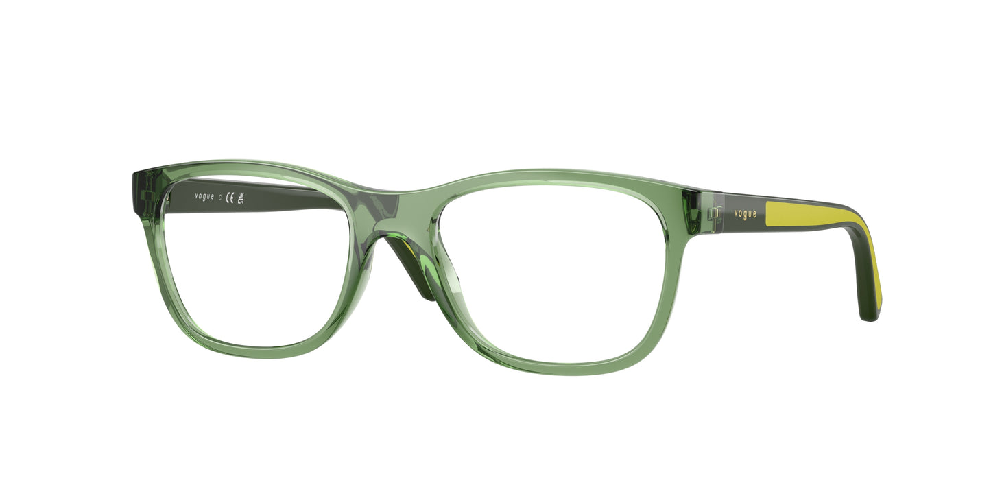 VOGUE JUNIOR OPHTHAL VY2042 Pillow Eyeglasses  3067-Transparent Green 48-125-17 - Color Map Green