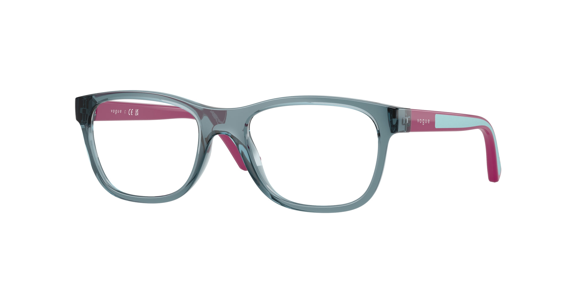 VOGUE JUNIOR OPHTHAL VY2042 Pillow Eyeglasses  3197-Transparent Light Blue 46-125-17 - Color Map Blue
