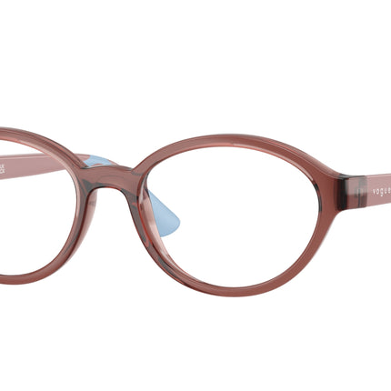 VOGUE JUNIOR OPHTHAL VY2043 Oval Eyeglasses  3277-Transparent Dark Rose 47-130-16 - Color Map Pink
