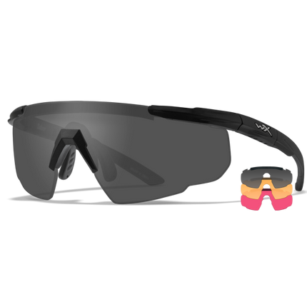 Wiley X SABER ADVANCED Semi Rimless Sunglasses Matte Black 44-25-114