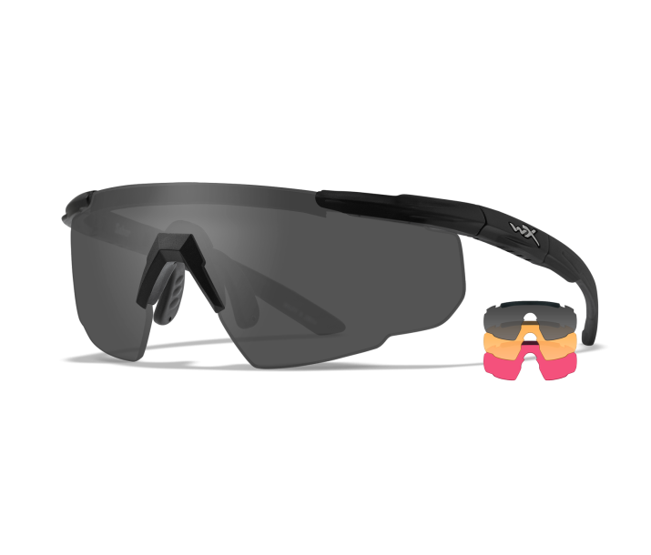 Wiley X SABER ADVANCED Semi Rimless Sunglasses Matte Black 44-25-114