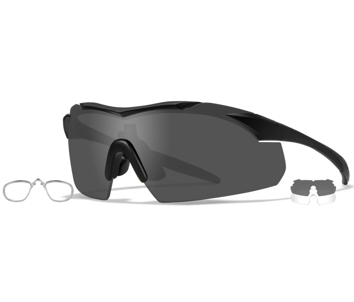 Wiley X WX VAPOR Semi Rimless Sunglasses Matte Black 44-25-133