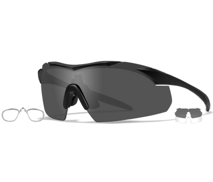 Wiley X WX VAPOR Semi Rimless Sunglasses Matte Black 44-25-133