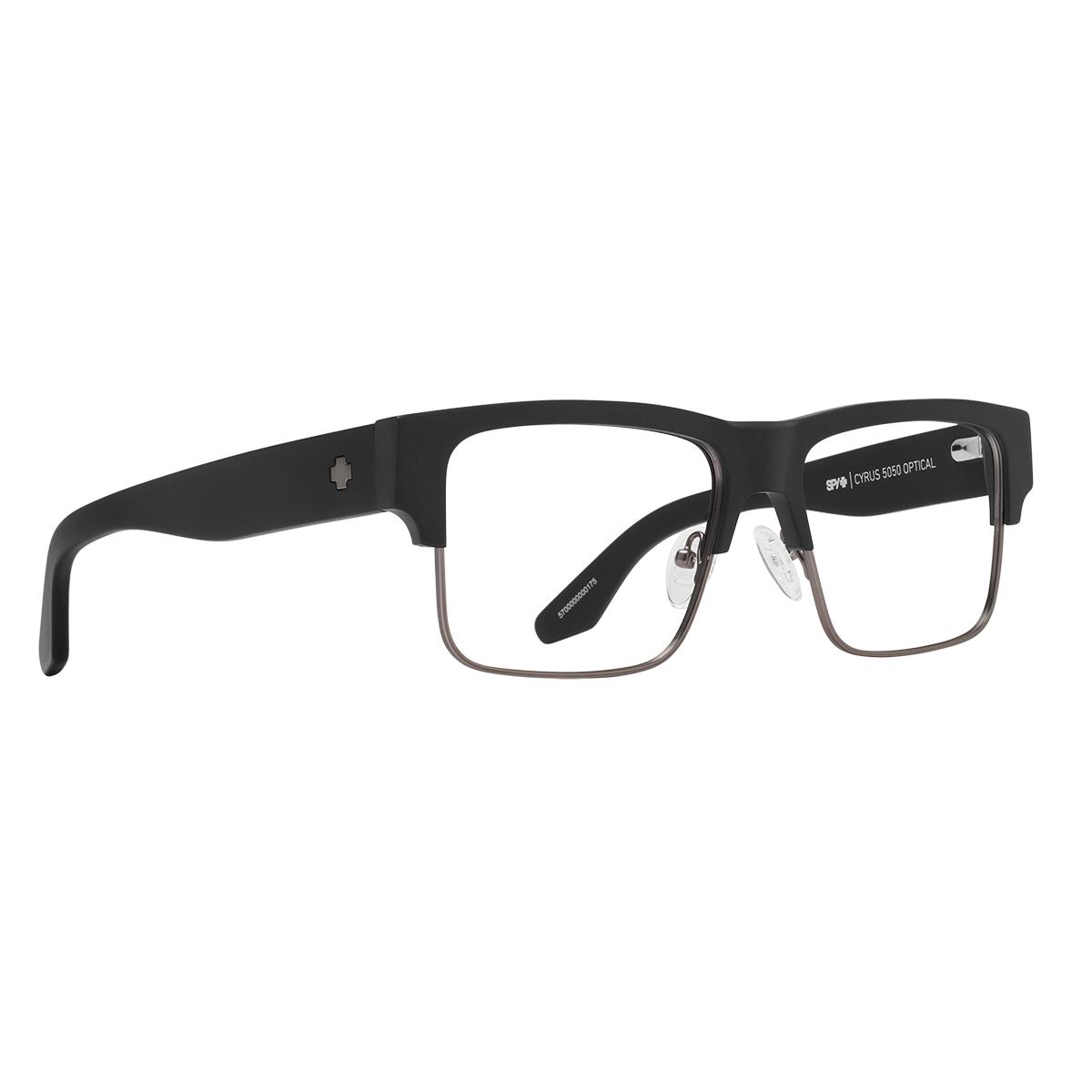 Spy CYRUS 5050 OPTICAL 58 Eyeglasses Matte Black Matte Dark Gunmetal Large