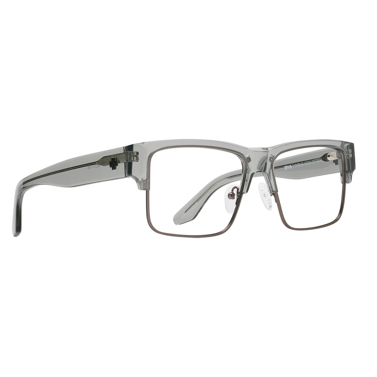 Spy CYRUS 5050 OPTICAL 60 Eyeglasses Crystal Smoke Matte Dark Gunmetal Extra Large