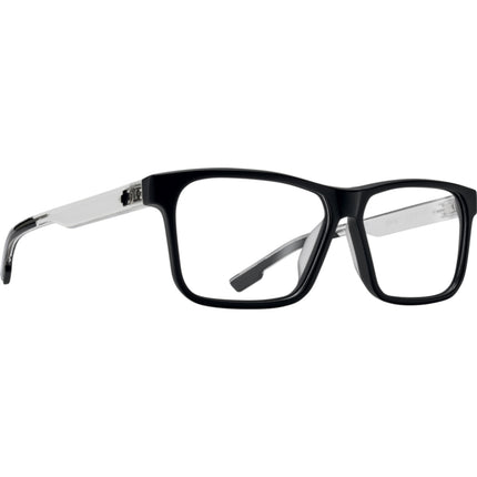 Spy JUSTICE 57 Eyeglasses Matte Black Gloss Crystal Medium-Large