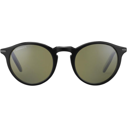 Serengeti Raffaele Sunglasses Shiny Black Small-Medium, Medium