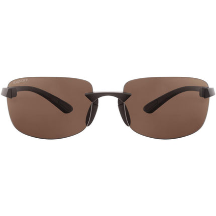Serengeti Rick Sunglasses Brown Matte Medium, Medium-Large