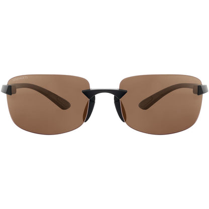 Serengeti Rick Sunglasses Matte Black Medium, Medium-Large