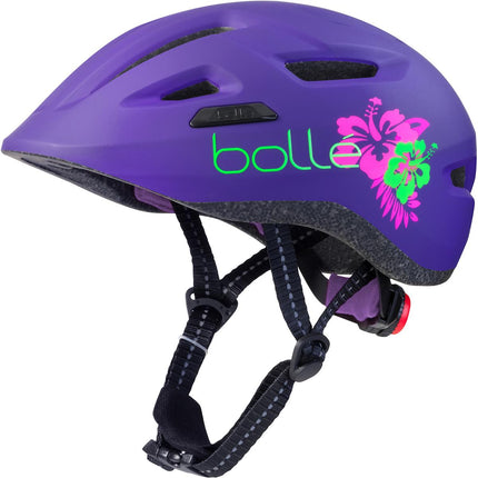 Bolle Stance Junior Cycling Helmet Purple Flower Matte Extra Small XS 47-51